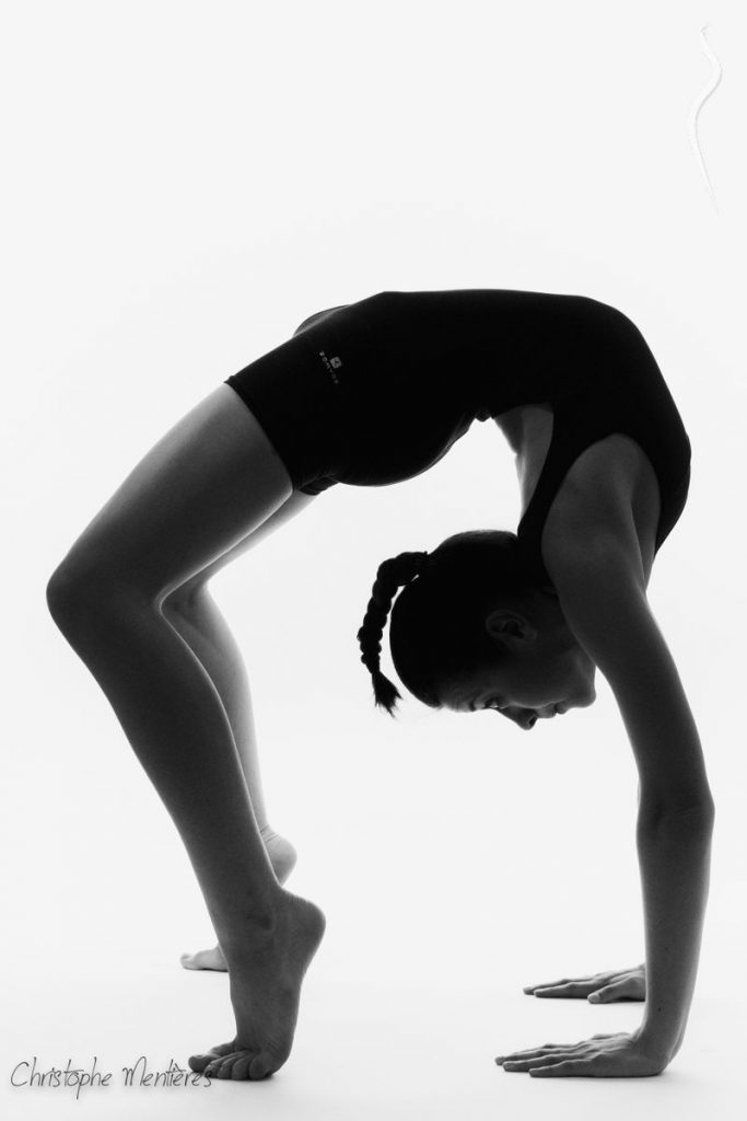 Contortionist in a backbend